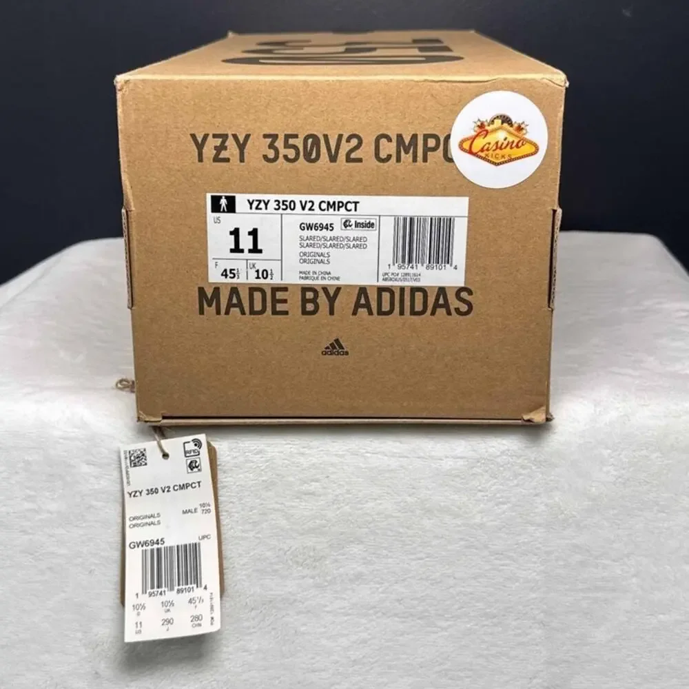 Yeezy Boost 350 V2 CMPCT ‘Slate Red’ | GW6945 | 11M | OG All